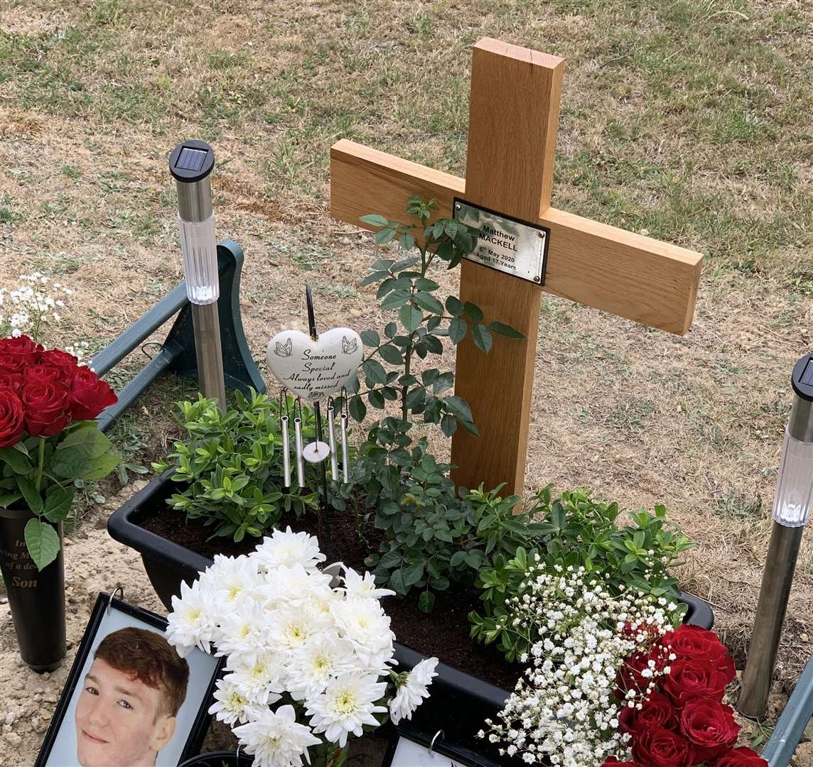 Teenager Matthew Mackell was laid to rest at Kent and Sussex Crematorium in Tunbridge Wells. Picture: Michael Bond