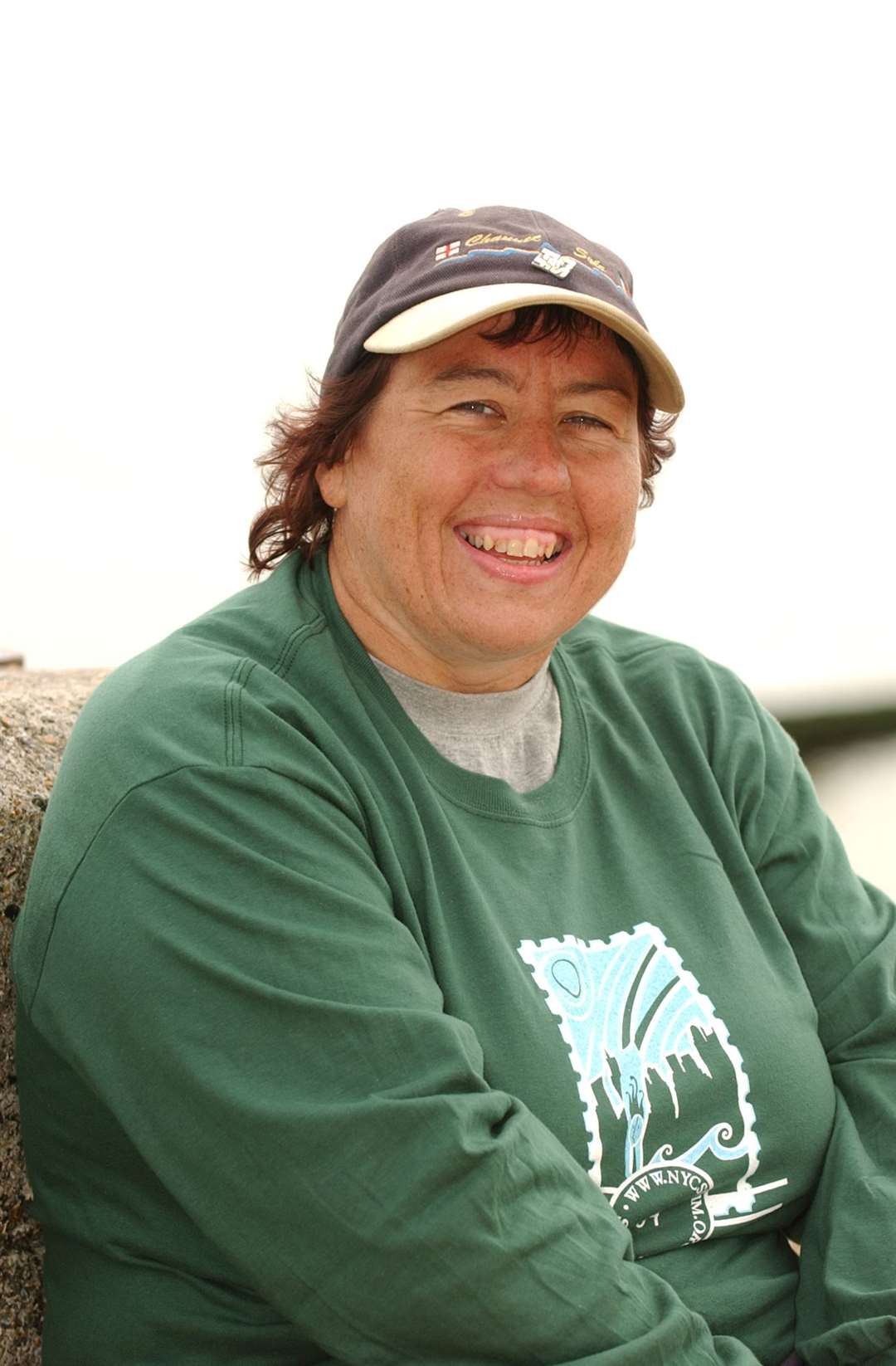 Alison Streeter just after swimming the English Channel for the 43rd time, July 2004. Picture by Matt McArdle.