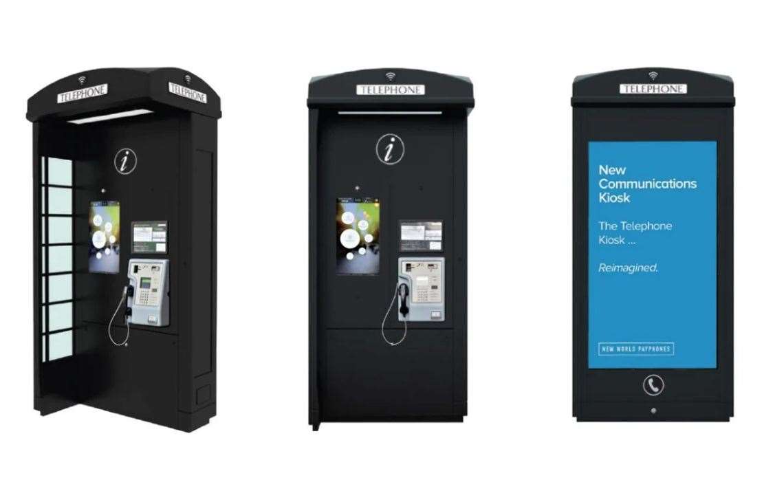 What the proposed payphones in Folkestone would have looked like. Picture: New World Payphones