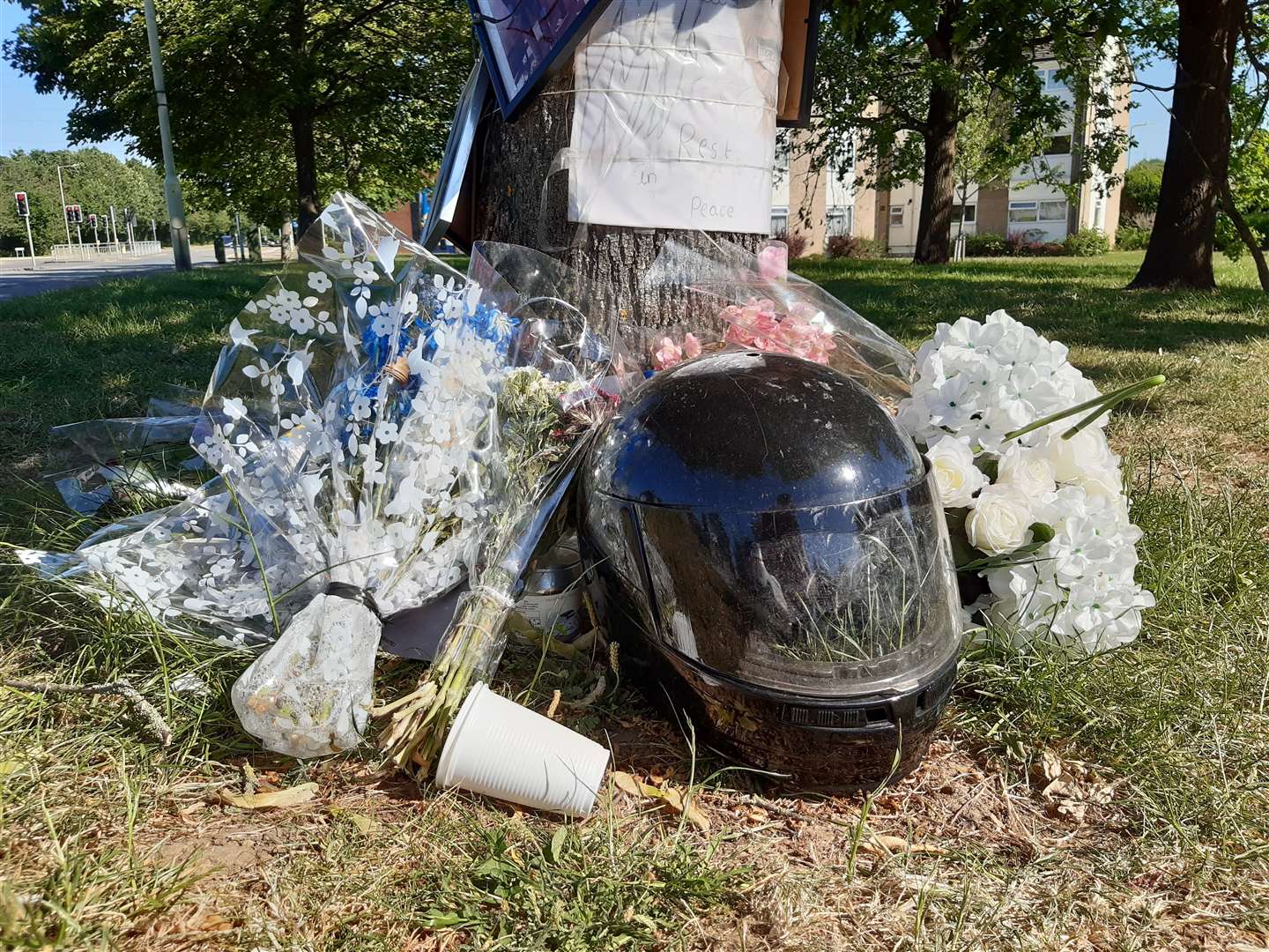 Tributes left at the scene for Jaydon MacFarlane