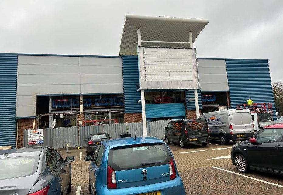 Work has started on The Food Warehouse store on Ashford Retail Park. Picture: Phil Richardson