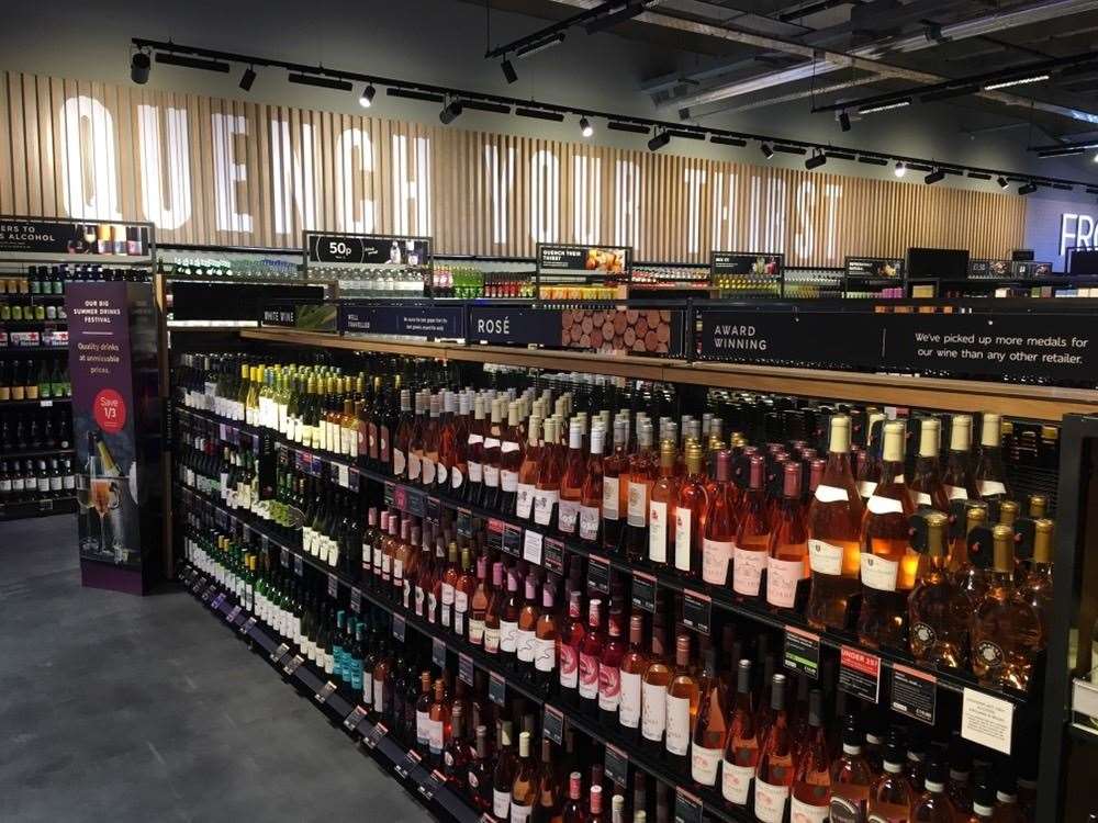 Wines, beers and spirits at the M&S Food Hall