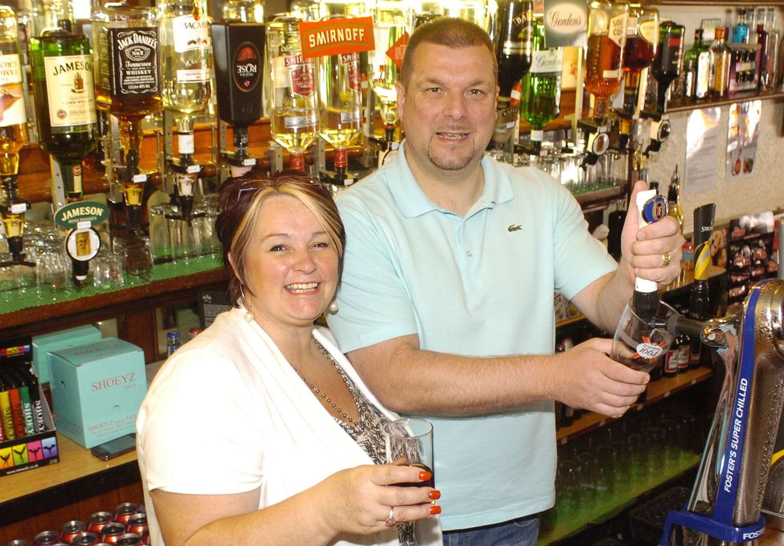 Simon and Debbie Pettit who run The White Horse, Charlotte Street, Sittingbourne