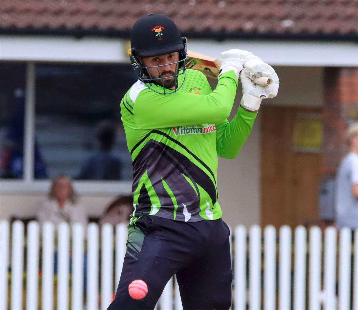 Captain Calum MacLeod batting for Lordswood in their six-wicket Kent League Premier Division win over leaders Minster on Saturday. Picture: Allen Hollands