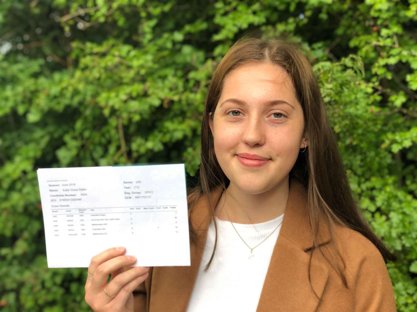 Katie Baker is set to study Engineering at the University of Kent this September. Picture: Donna Ashlee