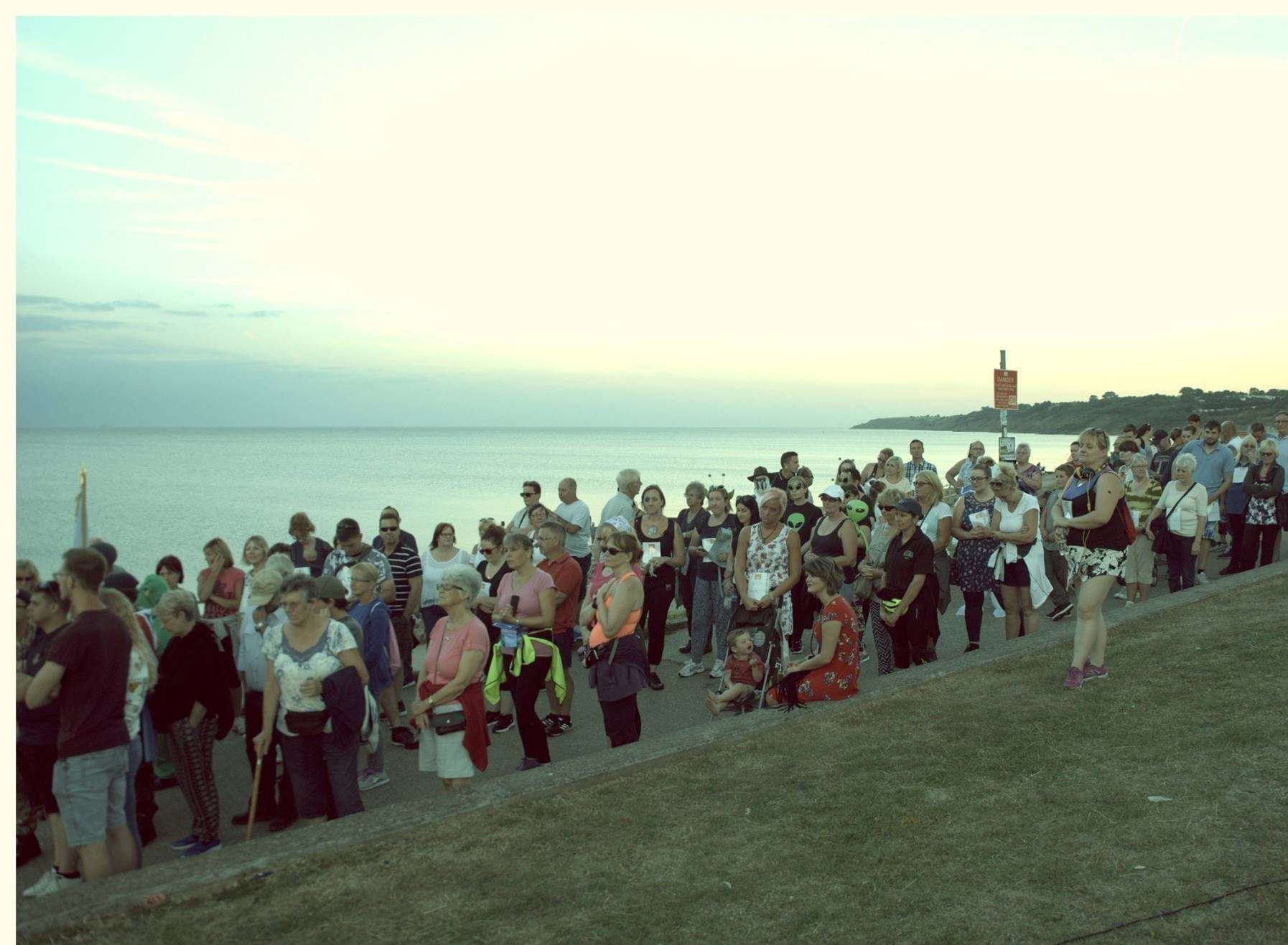 Walkers at the fourth Sheppey Summer Seaside Stroll at Minster.