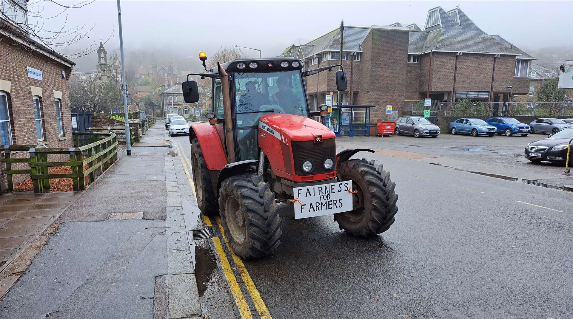 The demonstration went from Whitfield down the A256 Maison Dieu Road.