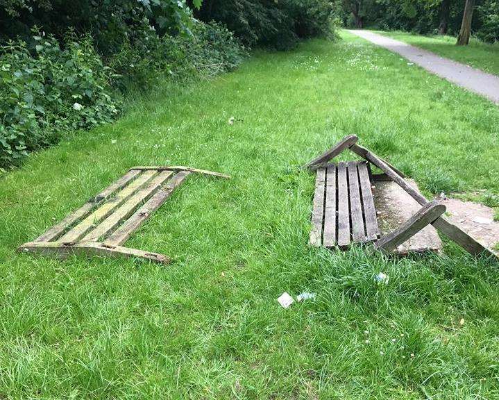 Amanda Champion’s memorial bench has been destroyed