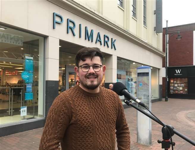 Primark Busker Jordan Ravenhill - appearing at Chatham's Central Theatre