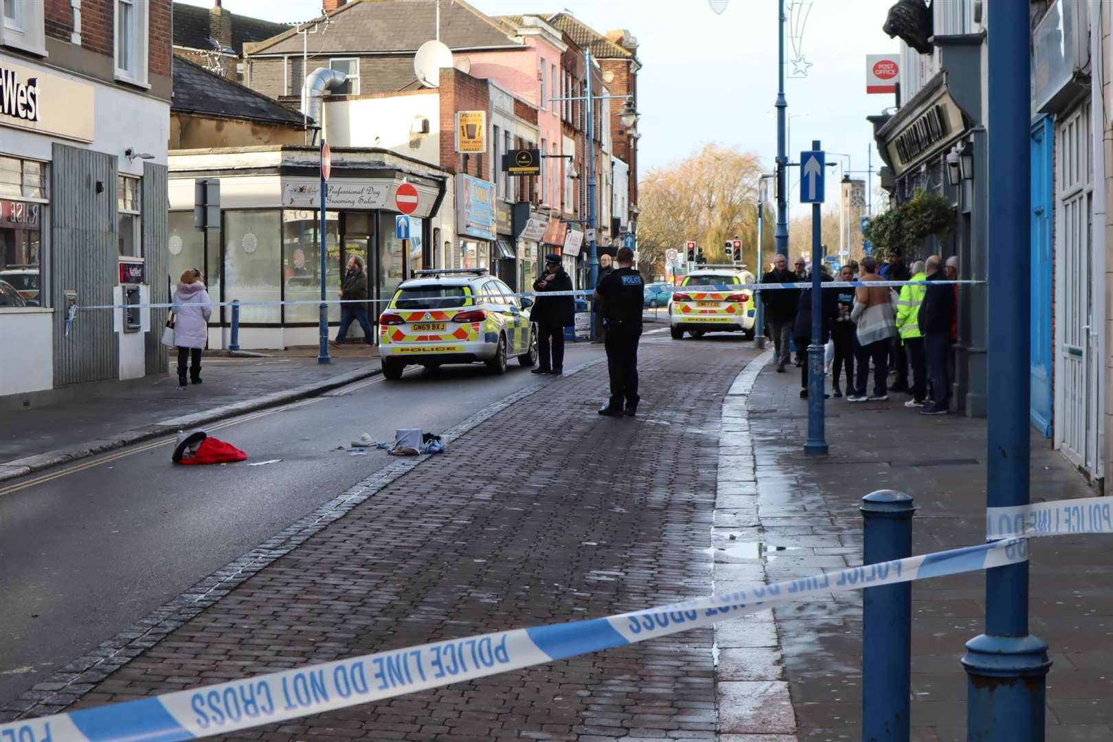 Police closed off Sheerness High Street after a teenager was attacked