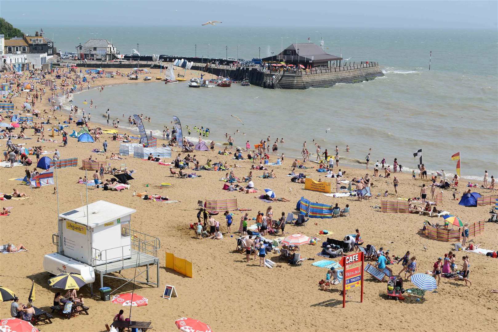 Sarah and her friends were sitting at Viking Bay when they were attacked