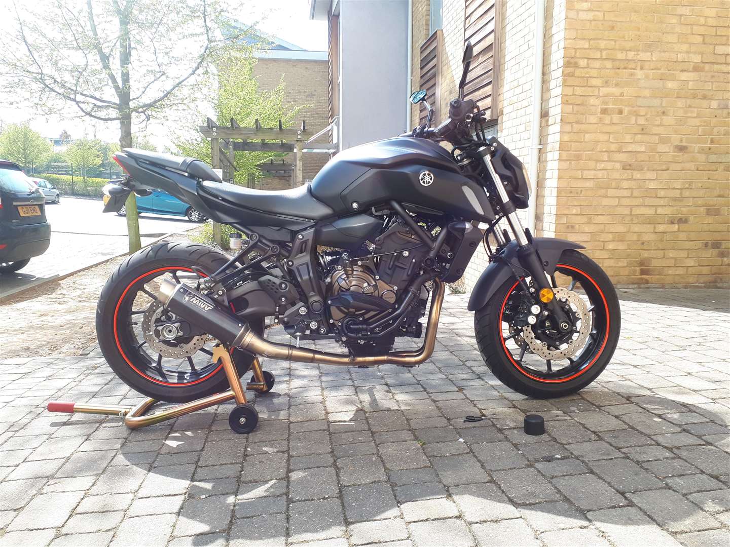 Louis Pilcher's prized Yamaha MT-07 motorbike