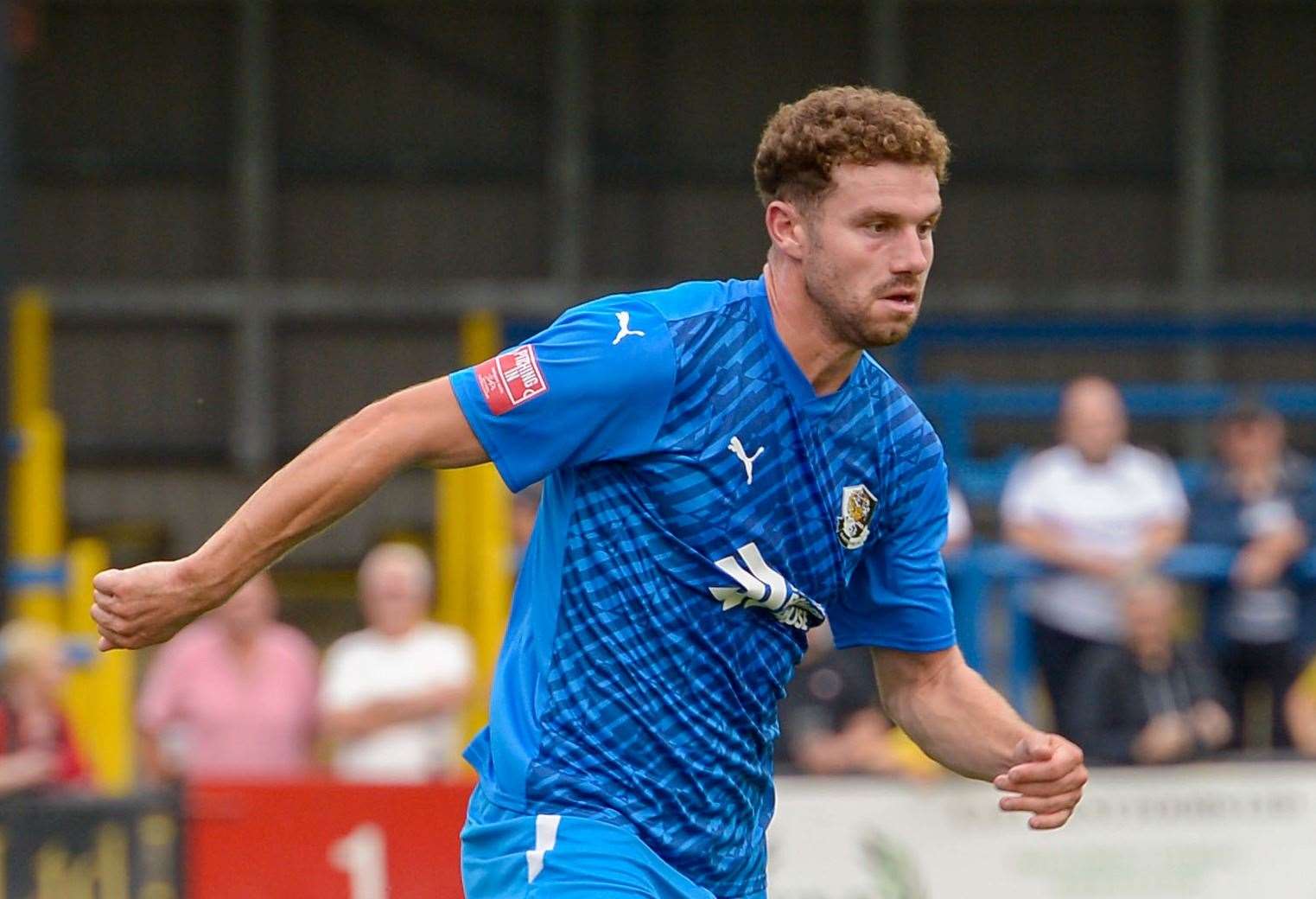 Callum Jones - his late goal was in vain for Dartford as they were beaten 2-1 at home to early strugglers Bowers & Pitsea in Isthmian Premier on Saturday. Picture: Stuart Watson