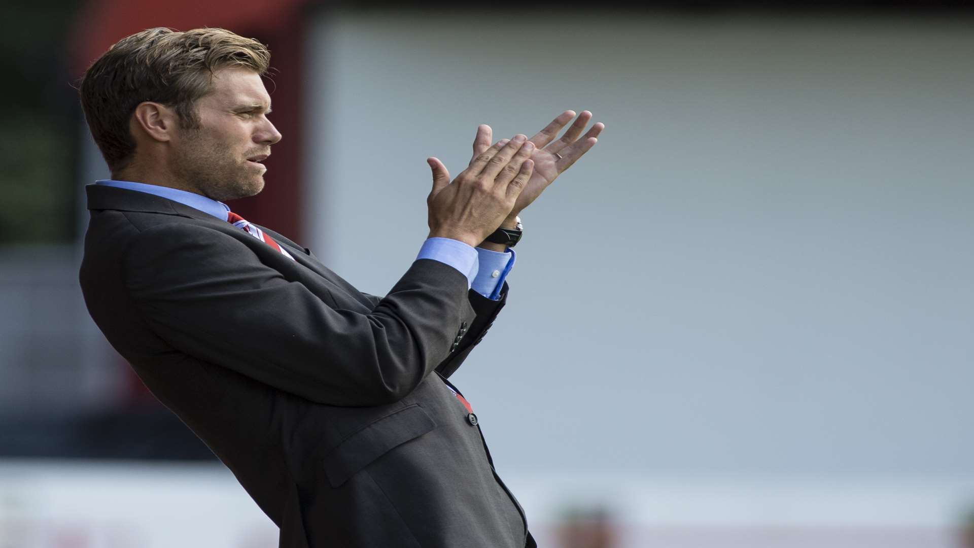 Ebbsfleet United manager Daryl McMahon Picture: Andy Payton