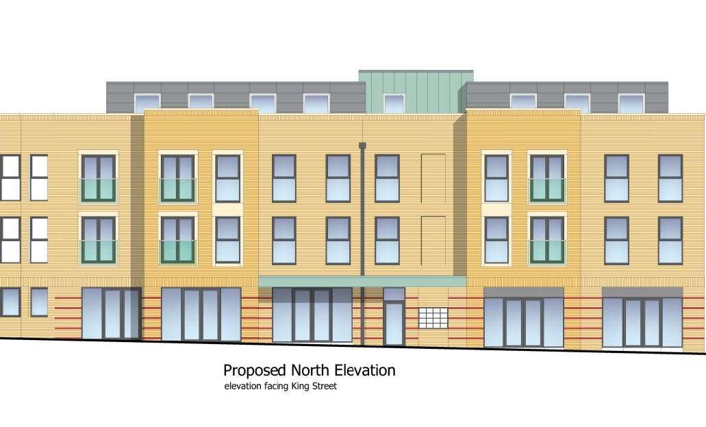 Artist's impression of the new block to replace the Royal, a front view from King Street. Picture: Dover District Council planning portal