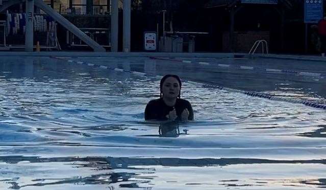 Reporter Megan Carr found Faversham's lido very cold. Picture: Megan Carr