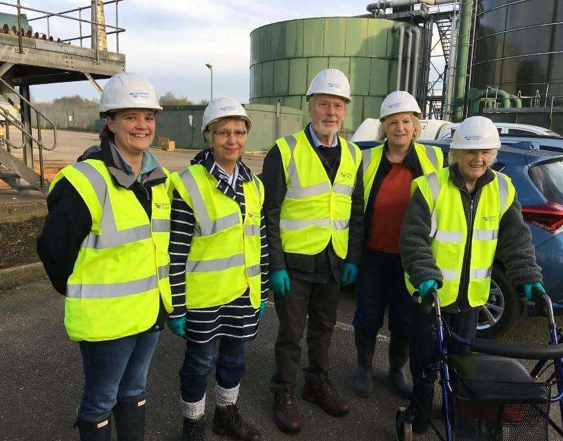 Residents and councillors visited the Southern Water sewage treatment works in Kinney's Lane, Ashford, in October last year