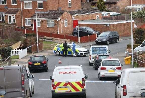 A large part of the road is taped off. Picture: UKNIP