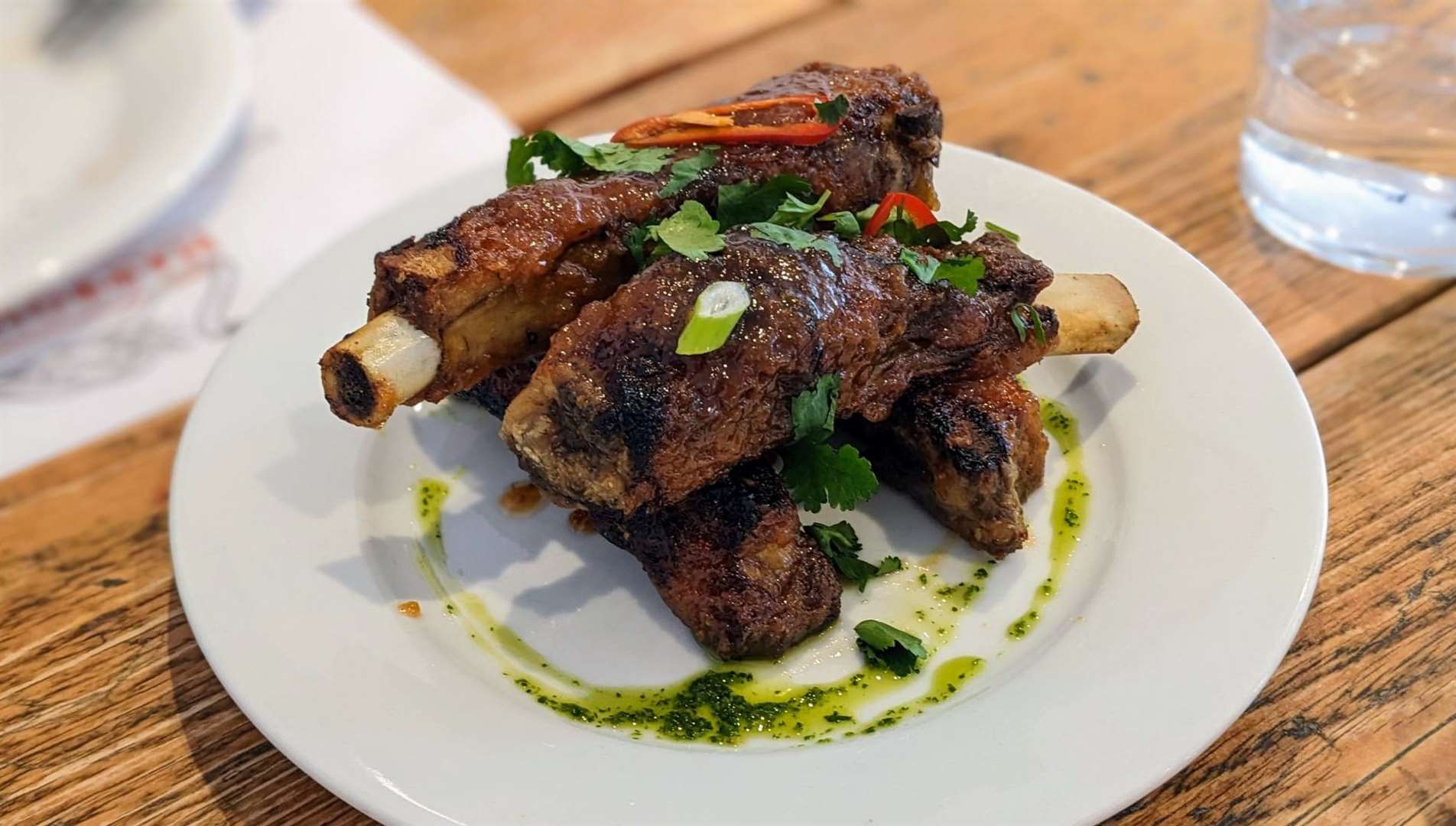 Pork ribs with a membrillo glaze