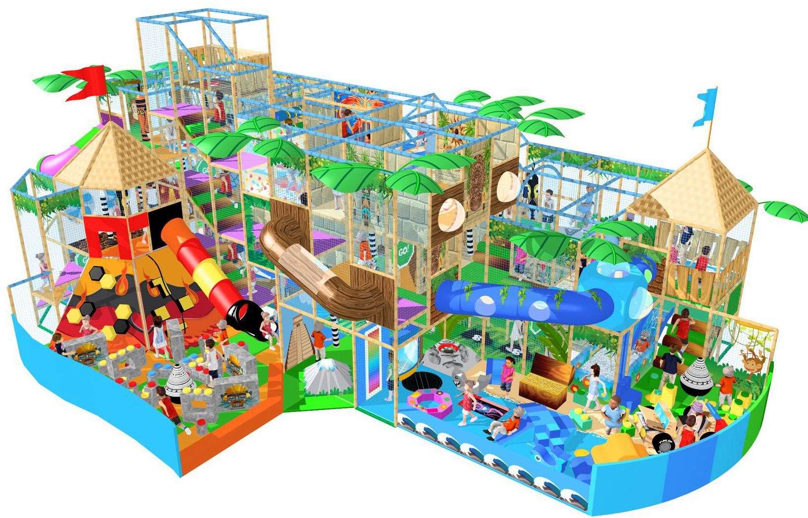 A first look at the new Amazon-themed soft play area in Maidstone Leisure Centre