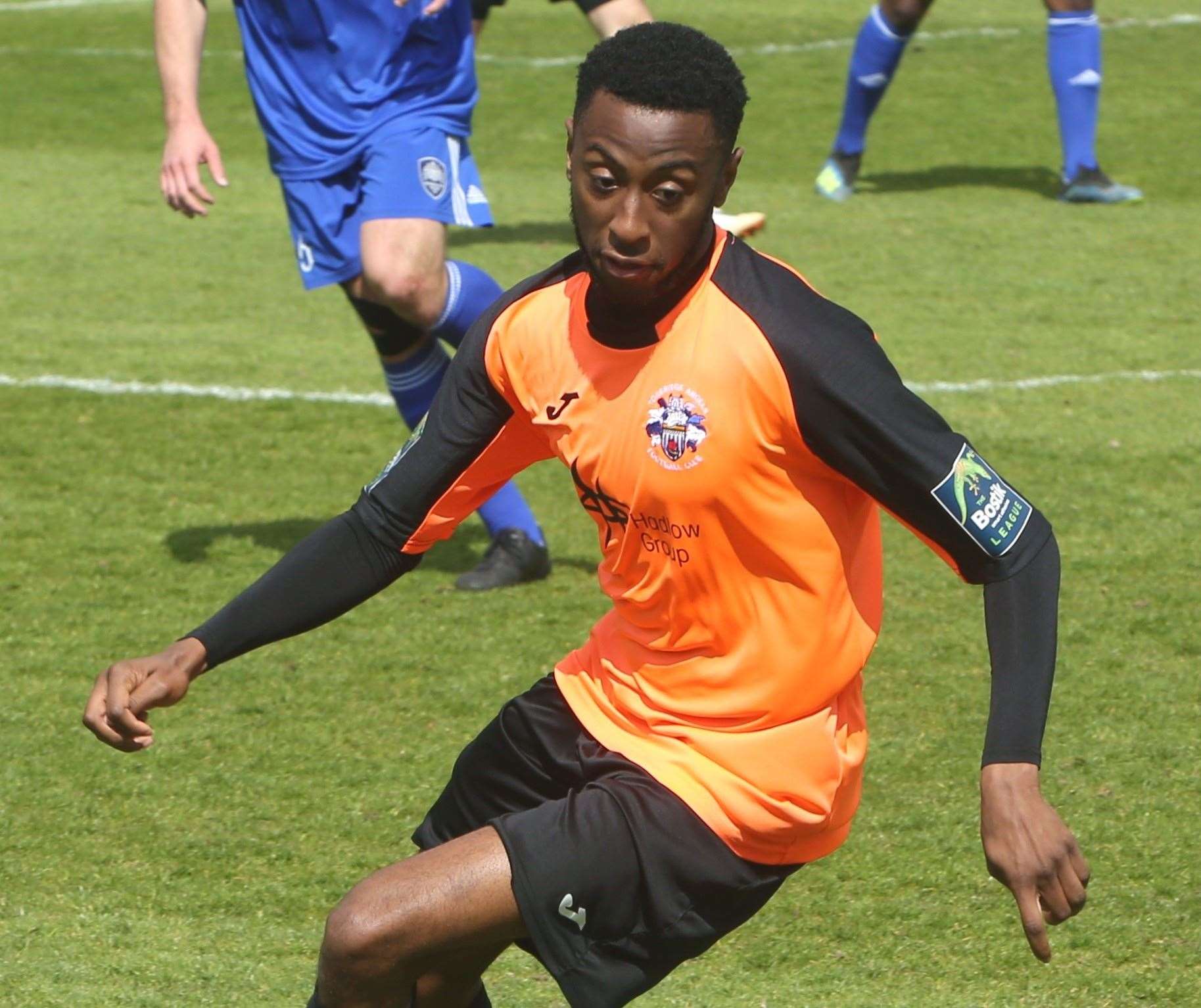 Tonbridge midfielder D'Sean Theobalds Picture: David Couldridge