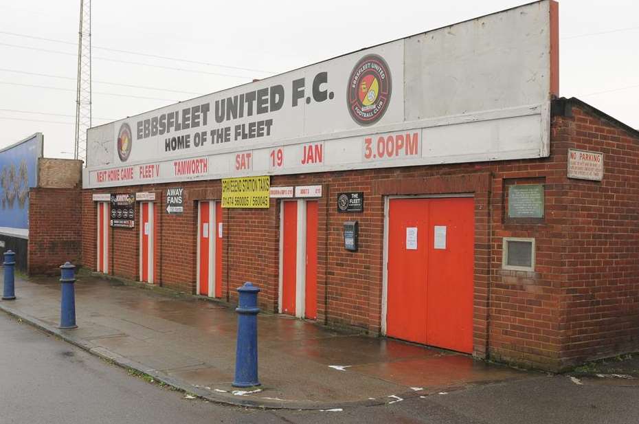 Ebbsfleet United's ground in Stonebridge Road, Northfleet