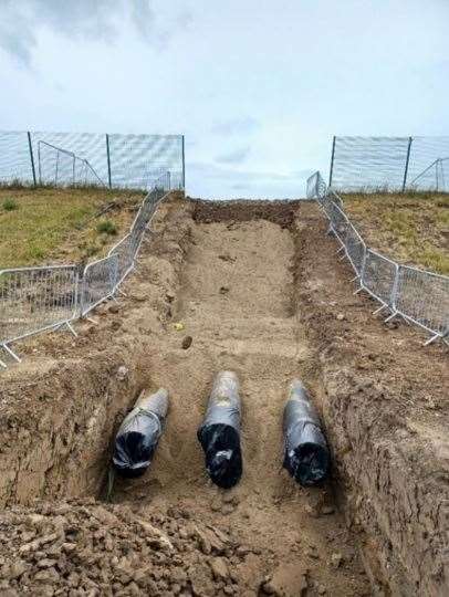 Drainage works taking place at Rushenden. Picture: Homes England/Swale Council