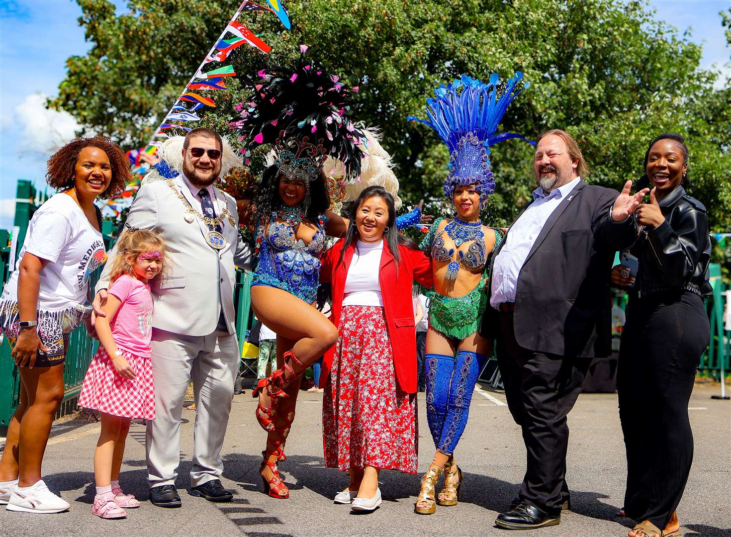 Camealia with the Mayor of Medway and Cllr Nina Gurung. Picture: Rachel Evans