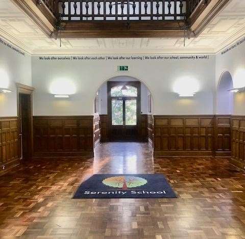 The grand hallway in the new Serenity School which has made its home in Springfield House, Maidstone. Picture: Serenity School