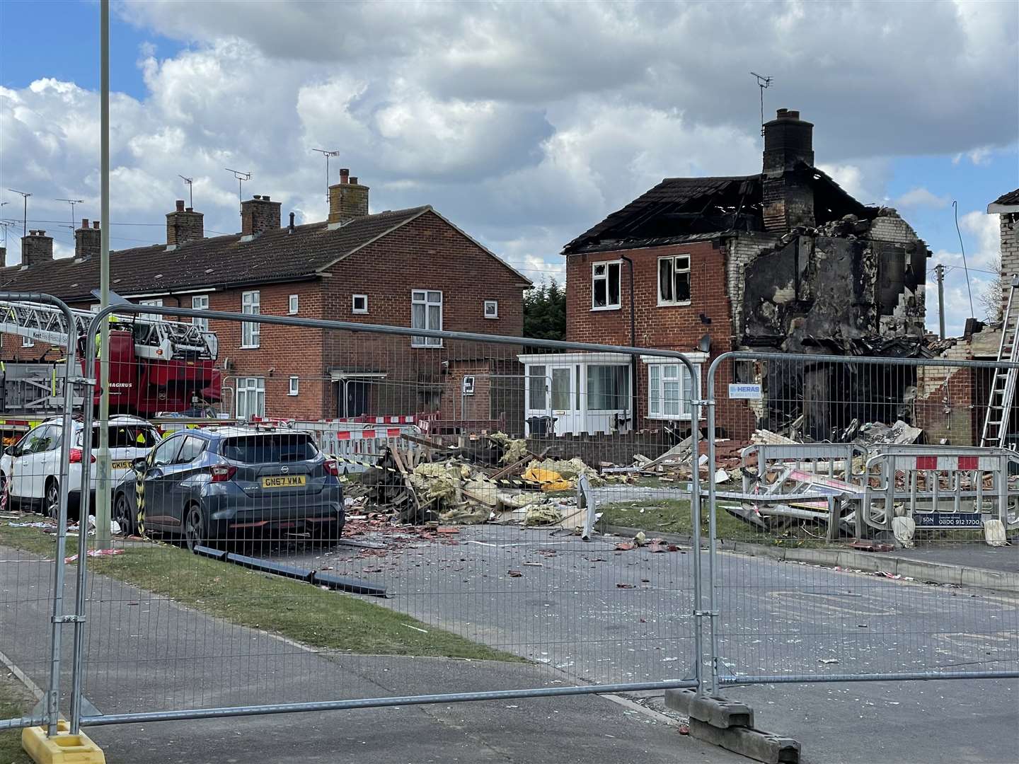 The houses will not be salvageable due to the structural damage, with a rehousing effort underway