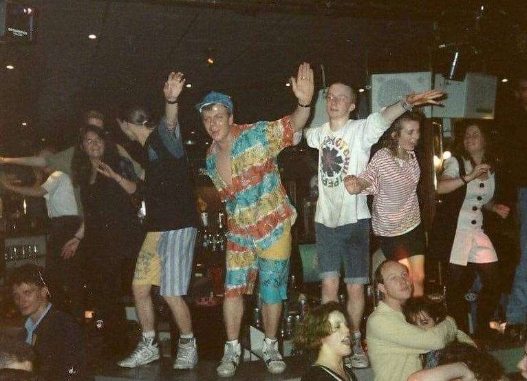 Dancing on the bar at The Priz. Picture: Kev Goodwin