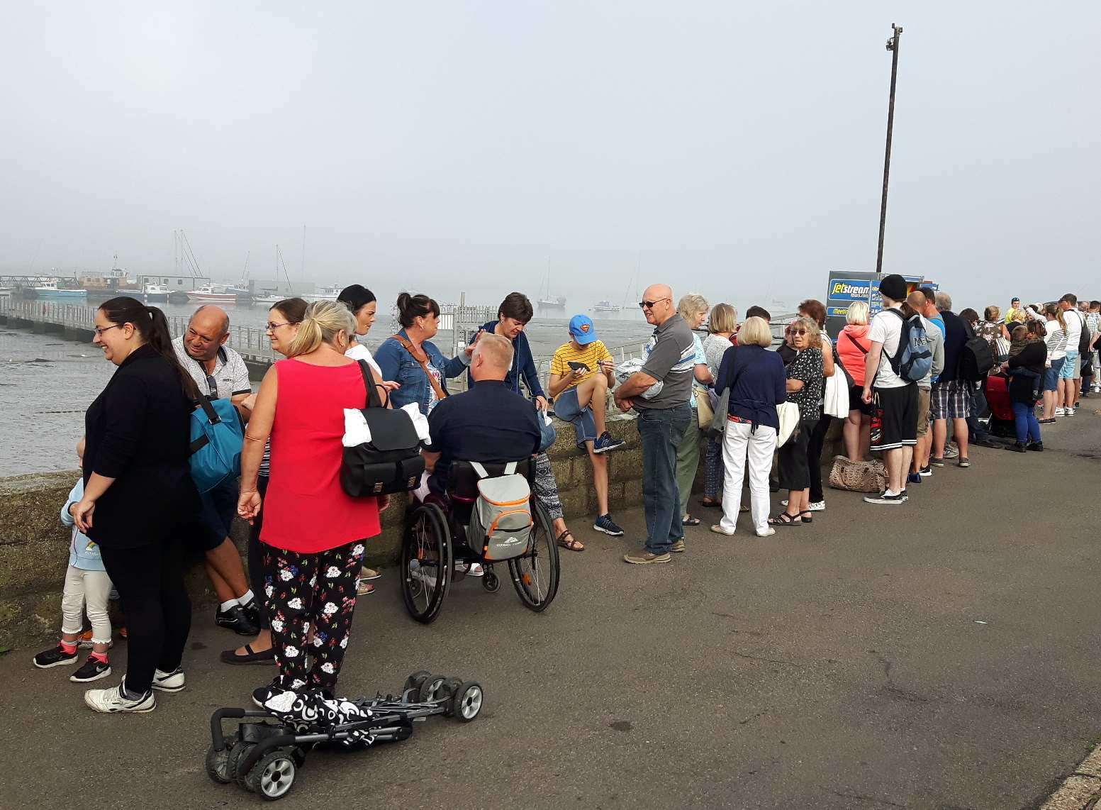 Customers queued up for the sell-out voyage