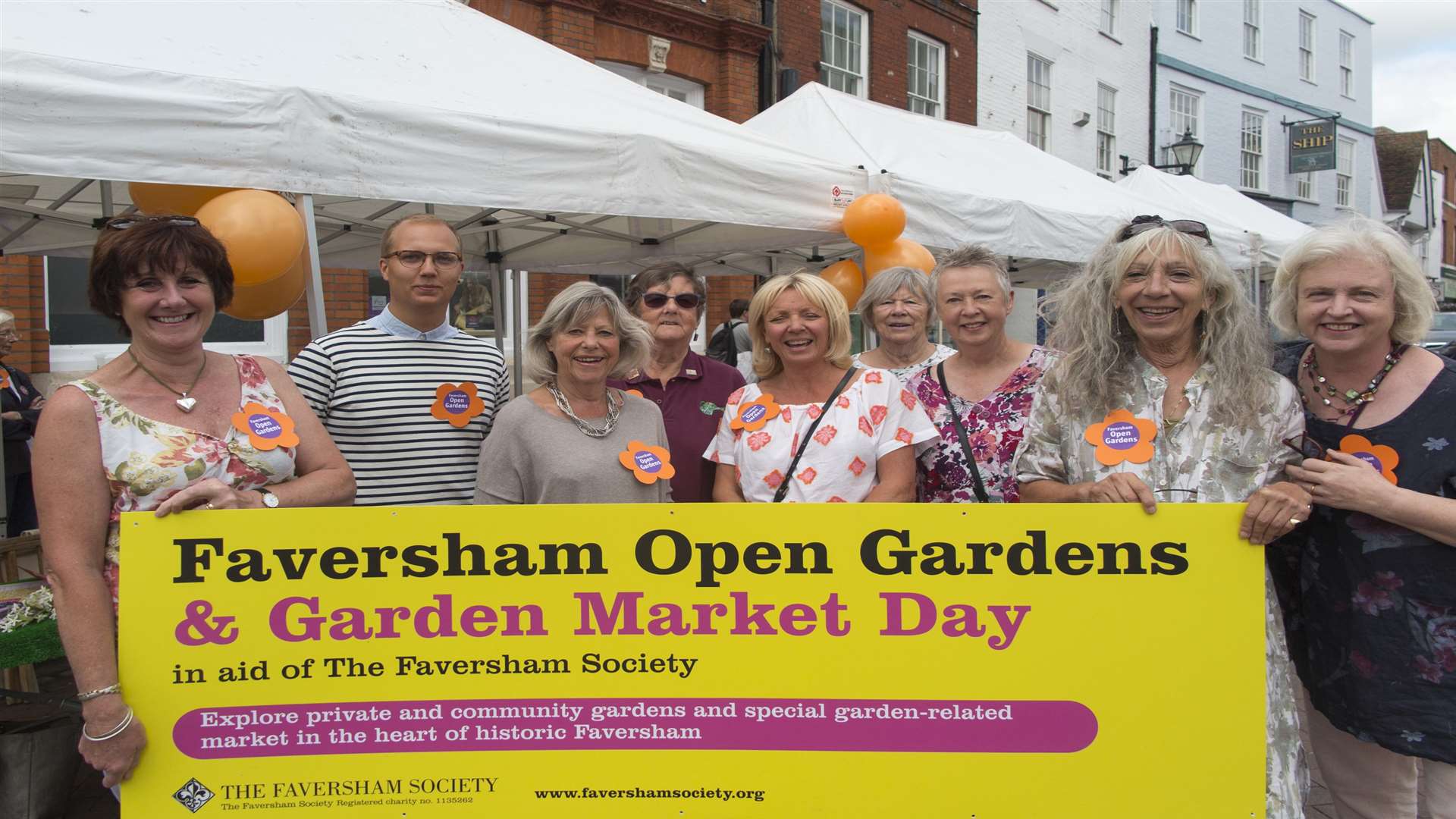 The Great British Bake Off's Jane Beedle, left, at Faversham Open Gardens