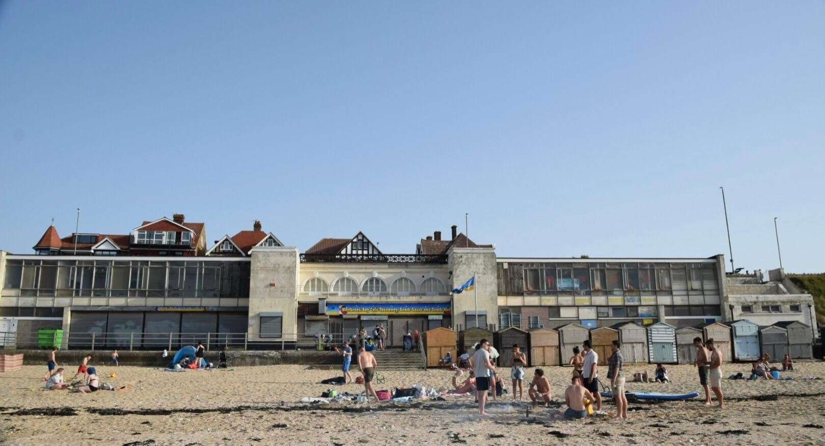 The Westbrook Loggia provides a depressing backdrop to families enjoying a day at the beach. Pic: Roberto Fabiani