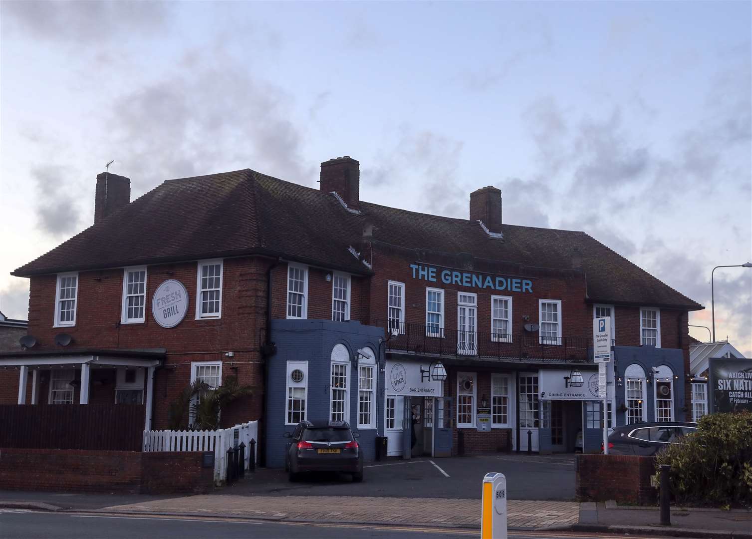 The Grenadier pub in Hove, East Sussex, one of the locations visited by the Brighton businessman Steve Walsh, who was diagnosed with coronavirus (Steve Parsons/PA)