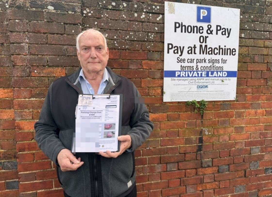 Roger Young, 76, paid £1 when he visited the car park on March 15 but says the machine didn't print his registration