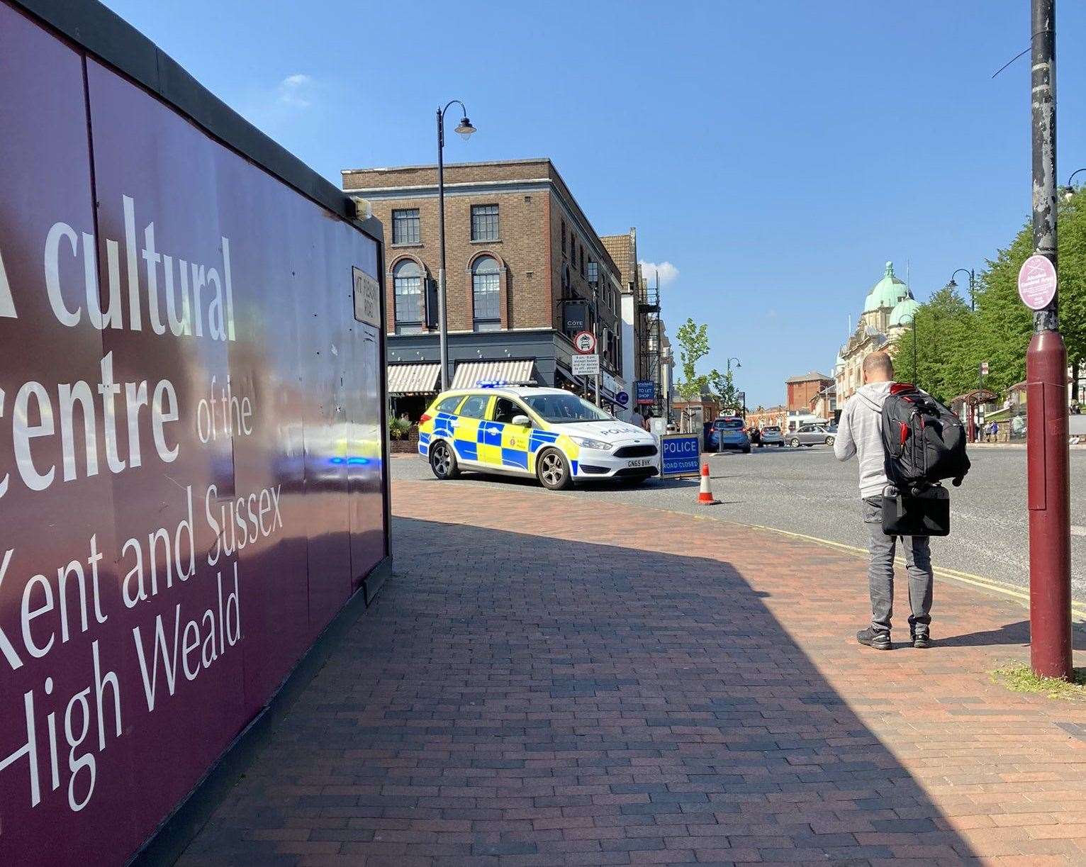 The road was closed for several hours while police dealt with the crash. Picture: @Monkex on Twitter