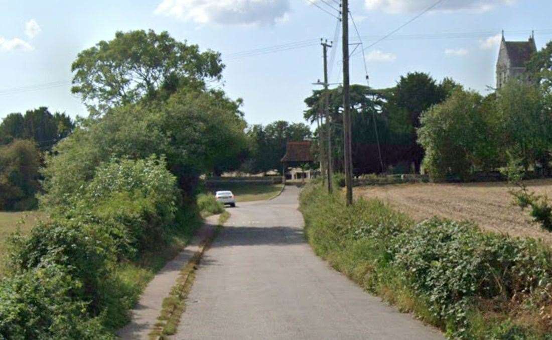 The chase continued into Well Lane, Ospringe. Picture: Google