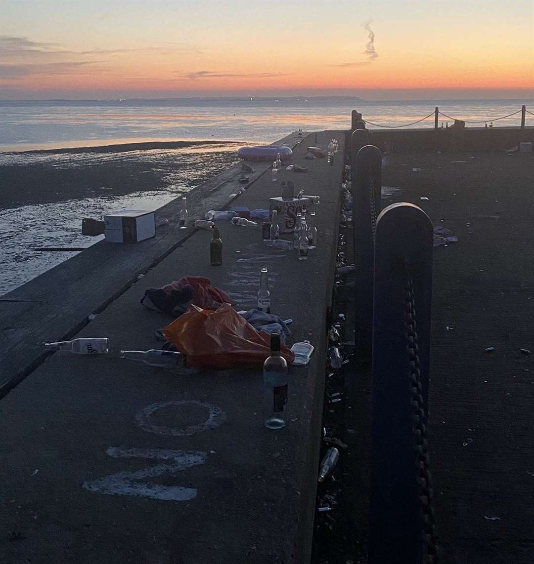 Kent's beaches and seafronts have been hit by high volumes Photo: @ChrisShdtch