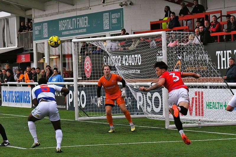 Goalmouth action as Sheppey take on Chatham in midweek Picture: Marc Richards