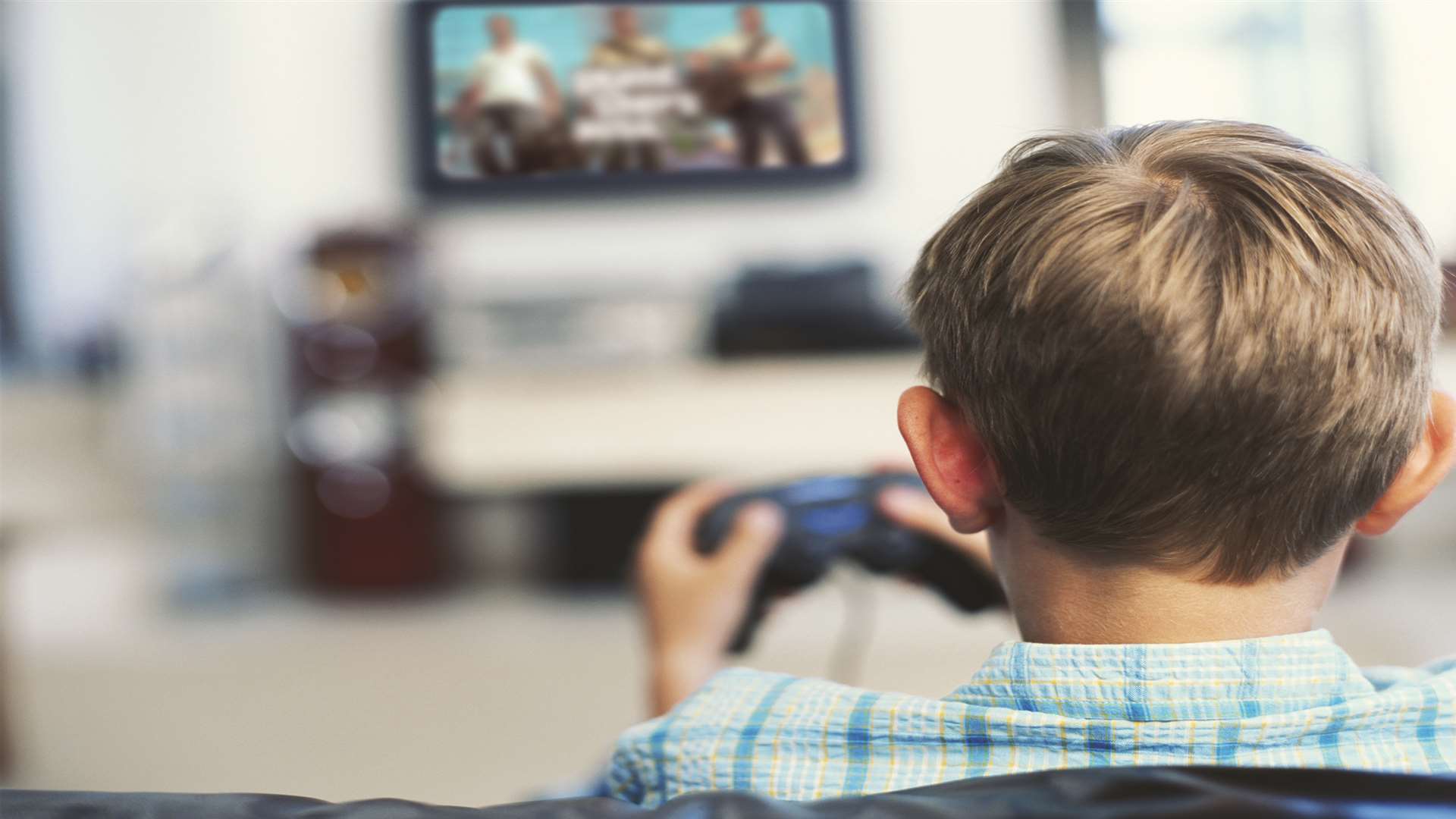 A child playing a computer game