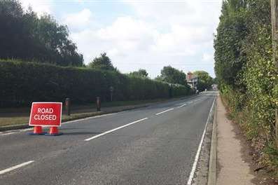 The road was closed after the crash