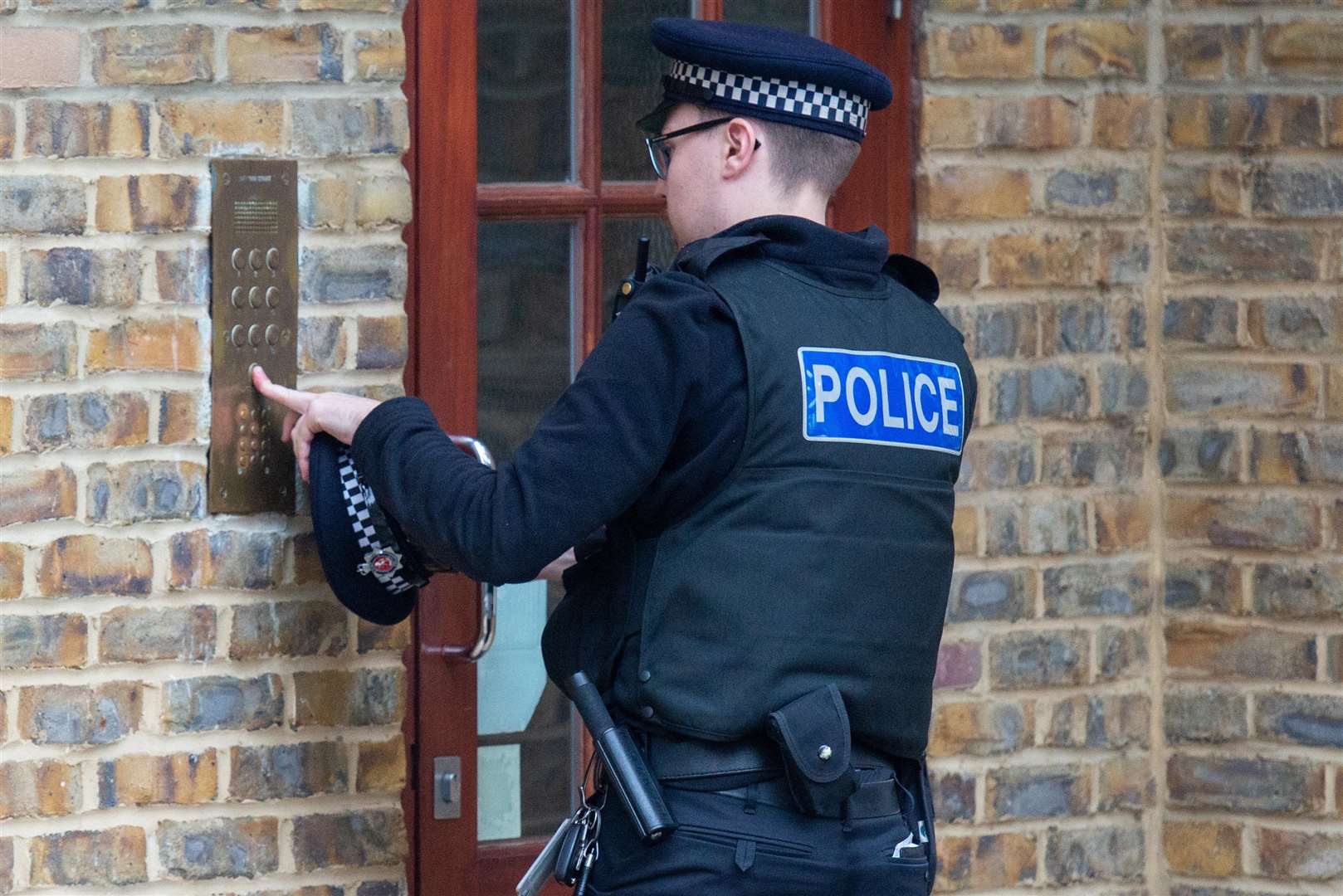 Police at Kentish Court. Picture credit: SWNS