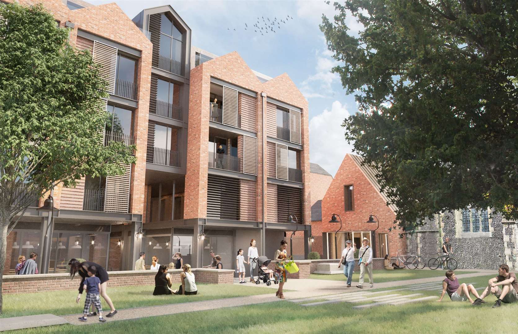 How the former Nasons site in Canterbury could look. Image: Clague Architects