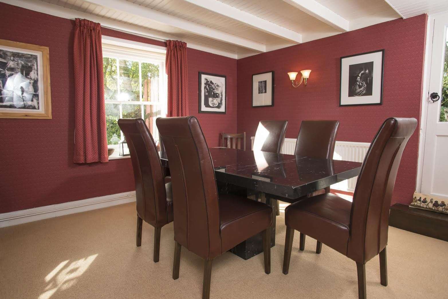 The dining area, Great Bossingham Farmhouse, near Canterbury