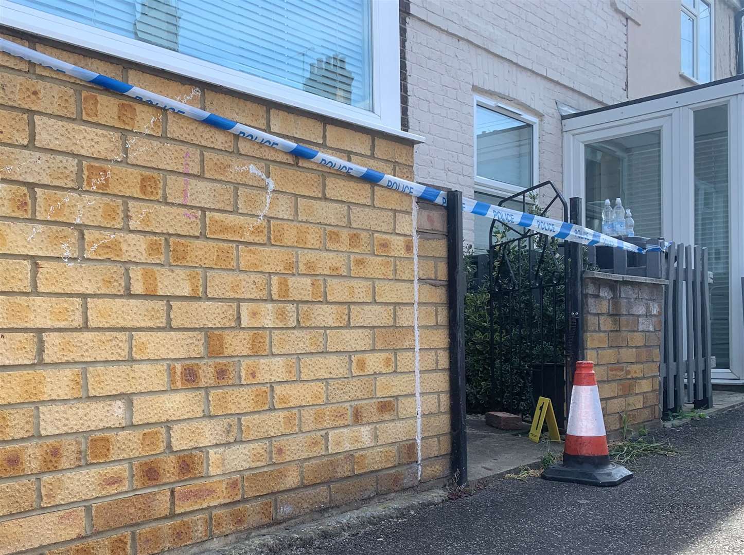 Police cordoned off a home after a house fire in Church Road, Swanscombe, on Wednesday morning. Picture: Gabriel Morris/KMTV