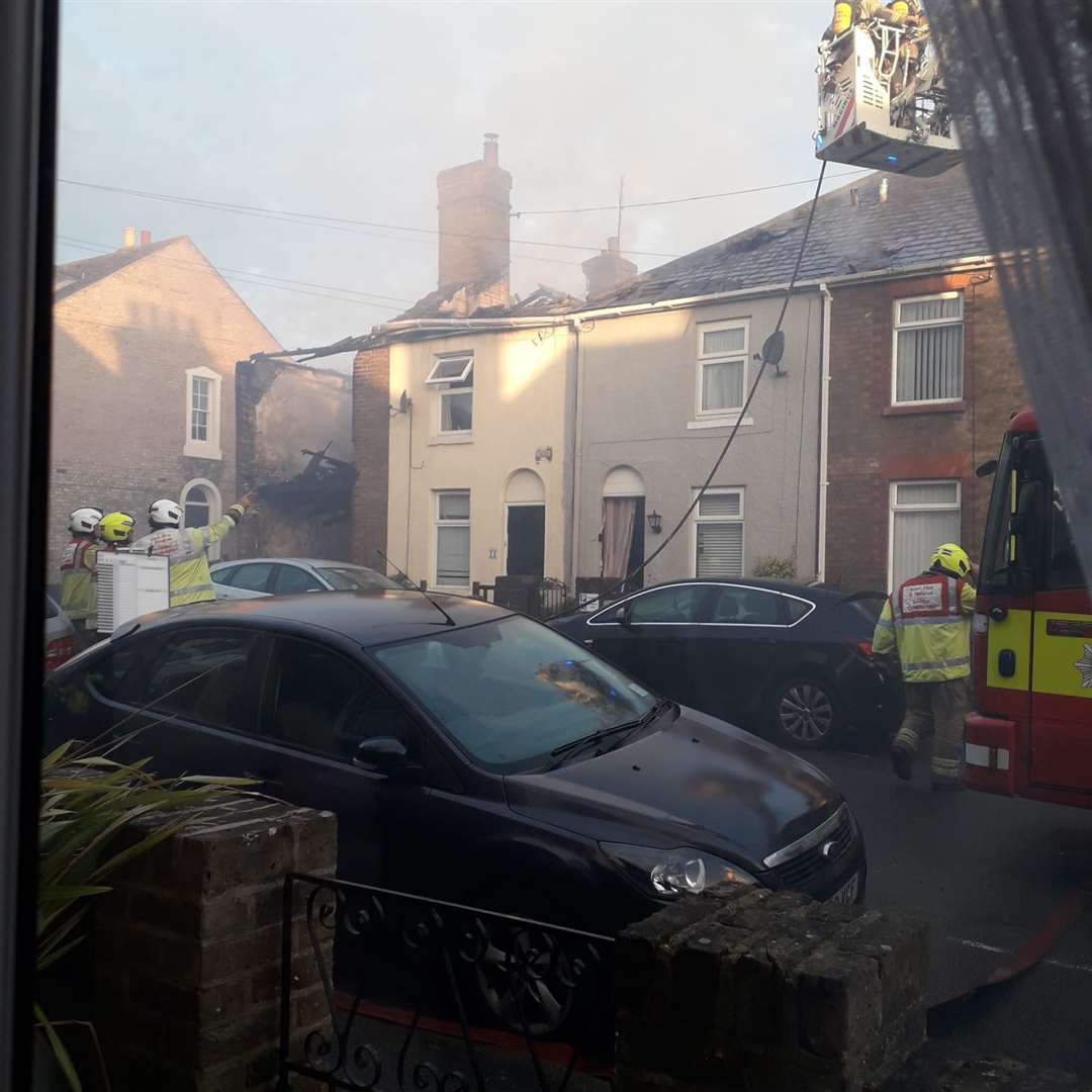 Four homes on St Mary's Road, Faversham, were affected by damage from the fire