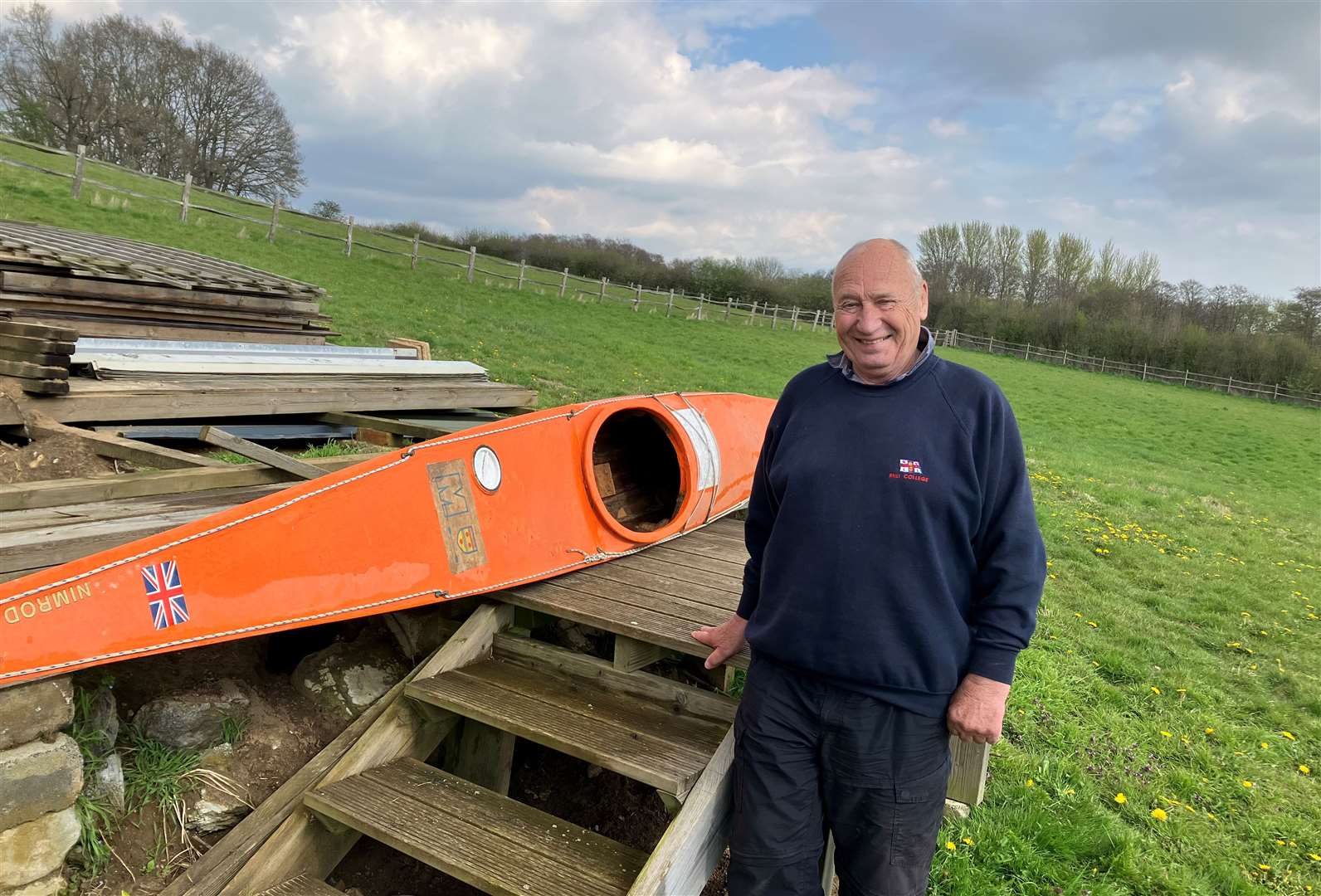 Geoff today with his old boat Nimrod