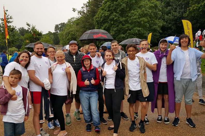 Members of the Medway Youth Trust at the KM Dragon Boat Race in Maidstone