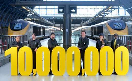 Eurostar staff celebrate a record-breaking year